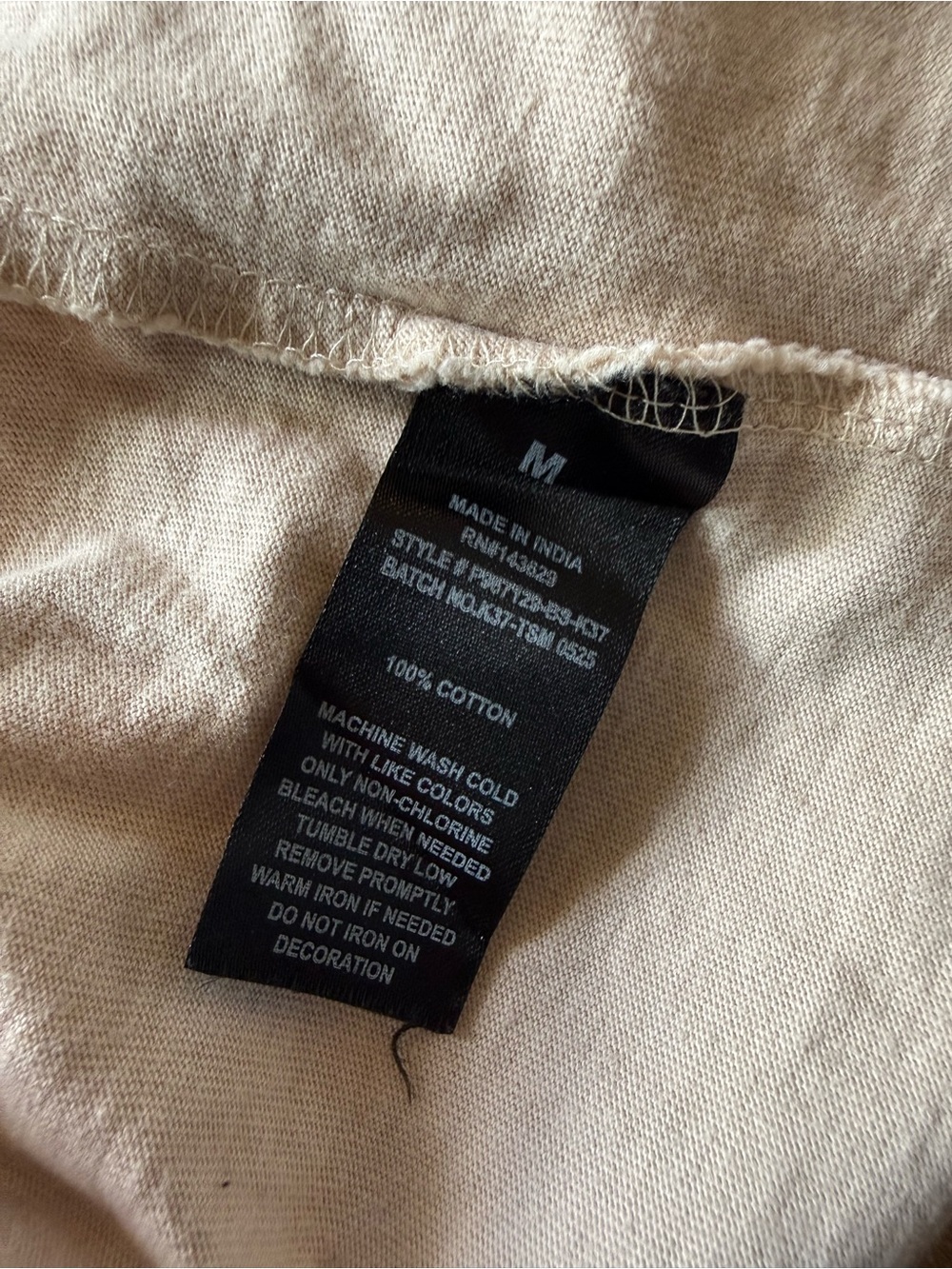 Public Supply "Stillness" Minimalist Graphic Tee | Neutral Earthy Boho T-Shirt M - Picture 4 of 6